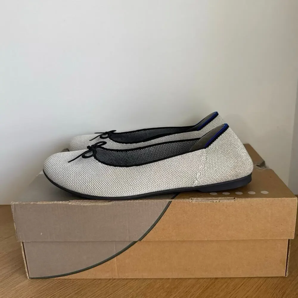 ROTHY’S The Ballet ‘Diamond Metallic’ Women Slip On Shoes- SZ 9.5